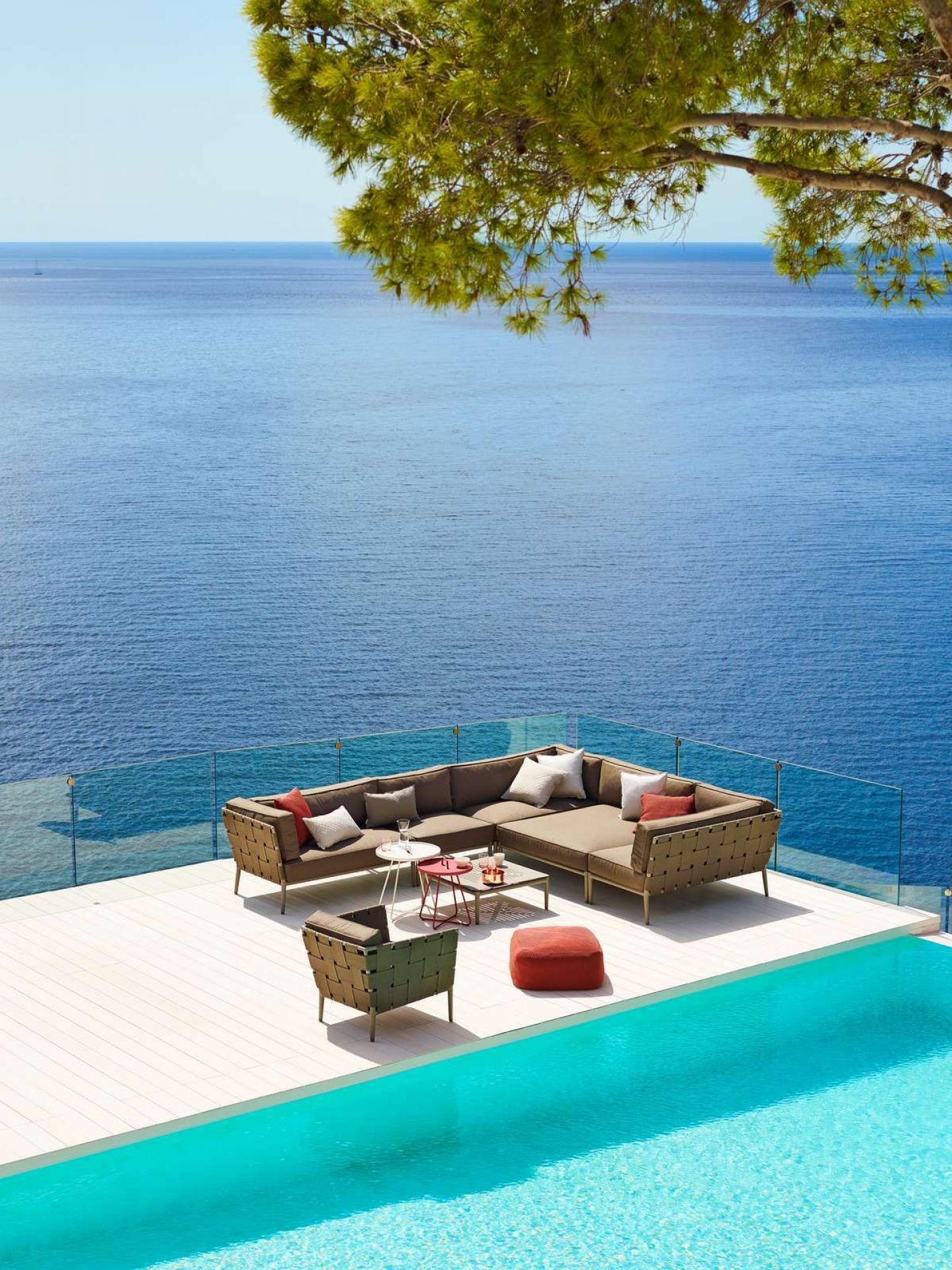 Conic Outdoor 2-Sitzer Modulsofa rechts Cane-Line