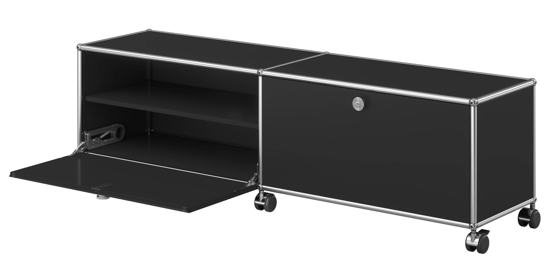 USM Haller Lowboard auf Rollen mit 2 Klapptüren - QUICK SHIP