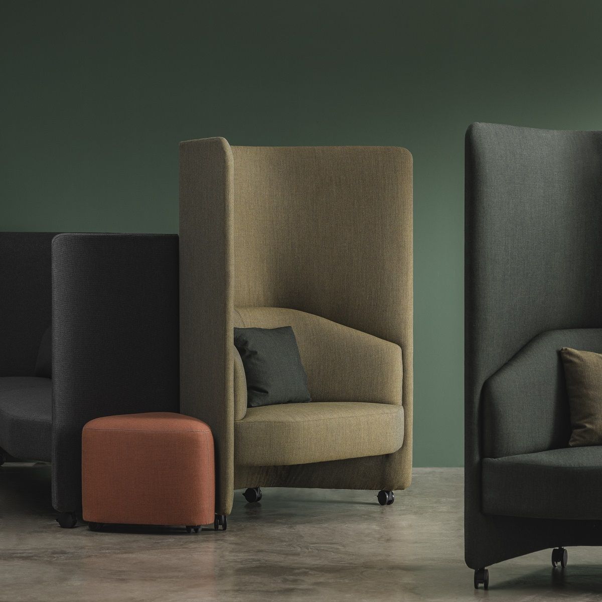 In Out Office RS2264 Ottoman Hocker auf Rollen Andreu World