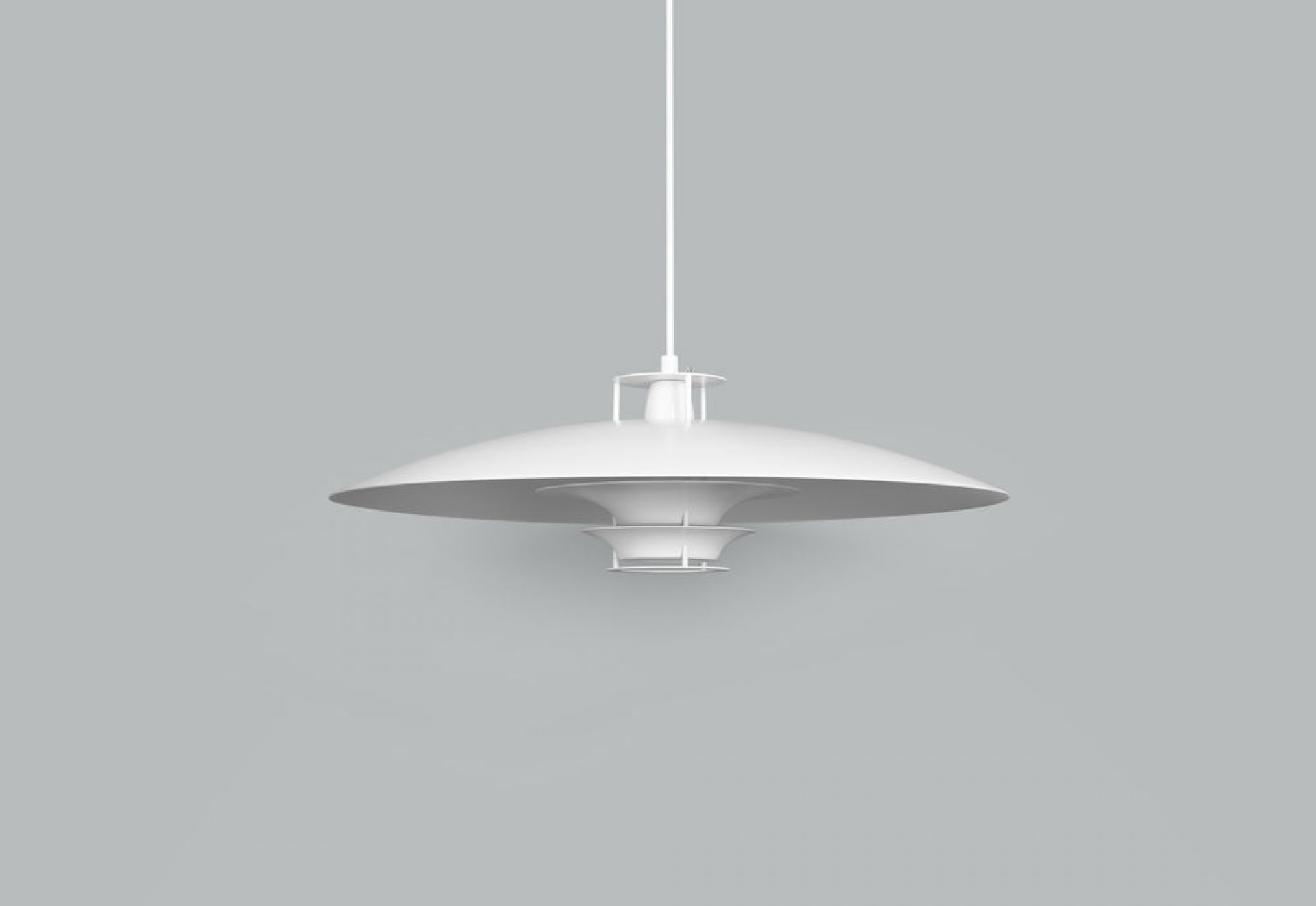 Weiße JL341 Pendelleuchte von Artek: Moderne Hängelampe mit schlichtem, skandinavischem Design.