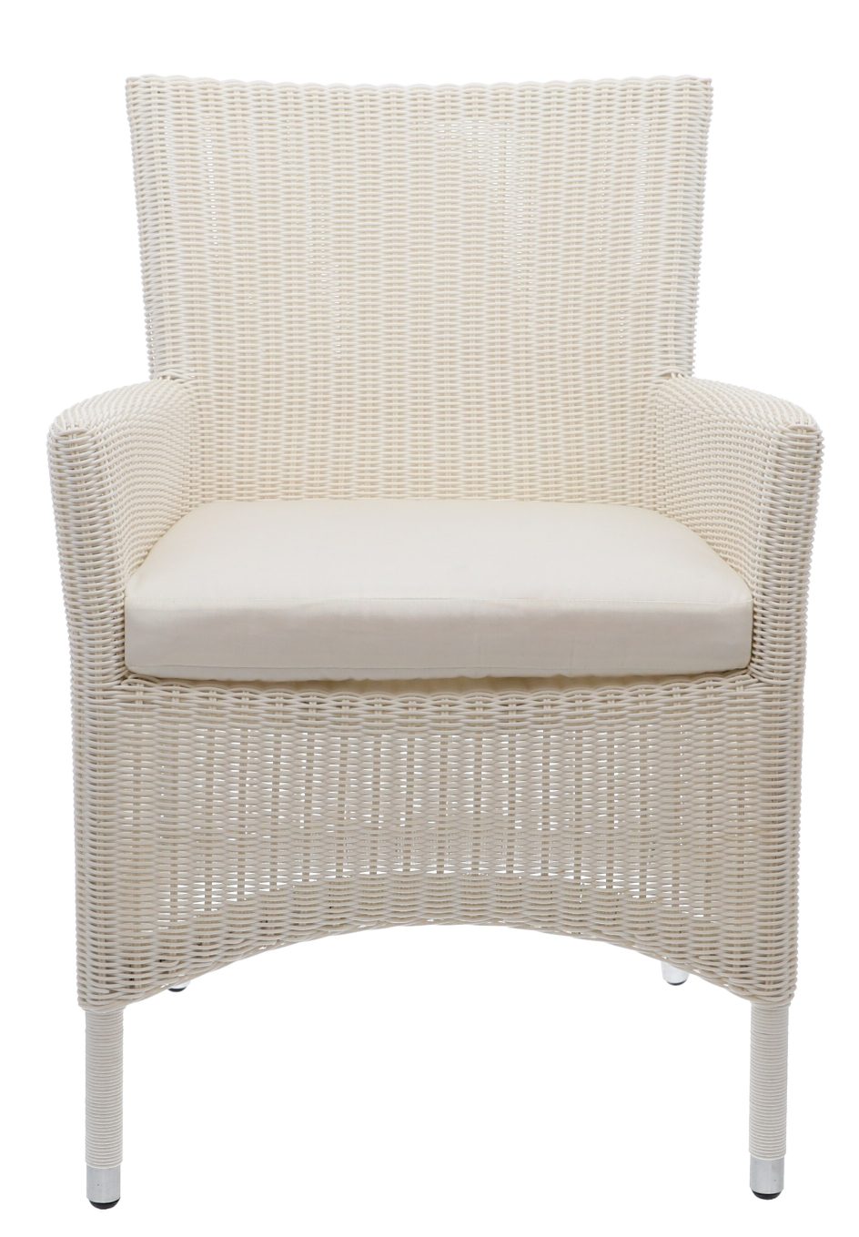 Weißes Sitzkissen für Poesie Sessel von Jan Kurtz, geeignet für den Outdoor-Bereich. Bequemes Kissen für Gartenmöbel.