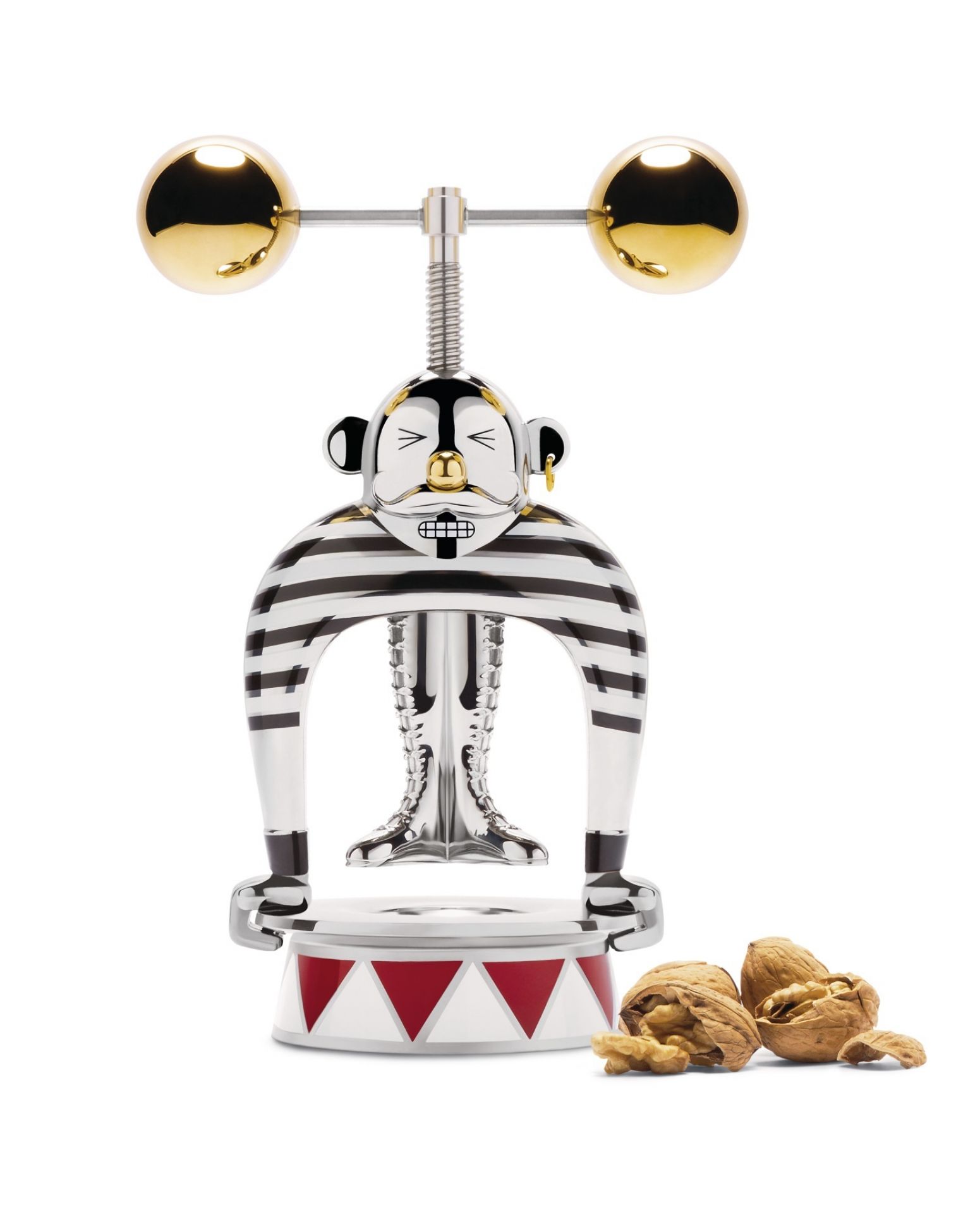 Alessi Circus Nussknacker "The Strongman" Limited Edition, dekorativer Nussknacker für Sammler und Designliebhaber.