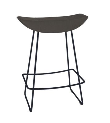 Kya Küchenhocker mit Drahtgestell und Lederbezug in Salbei, Freifrau Manufaktur. Barhocker für Küche.