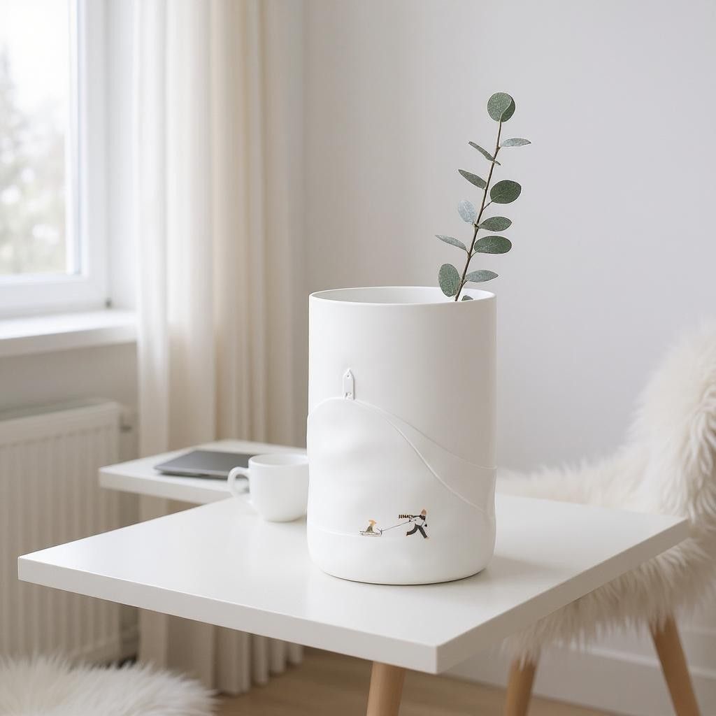 Schneetag Vase Hundeschlitten Räder