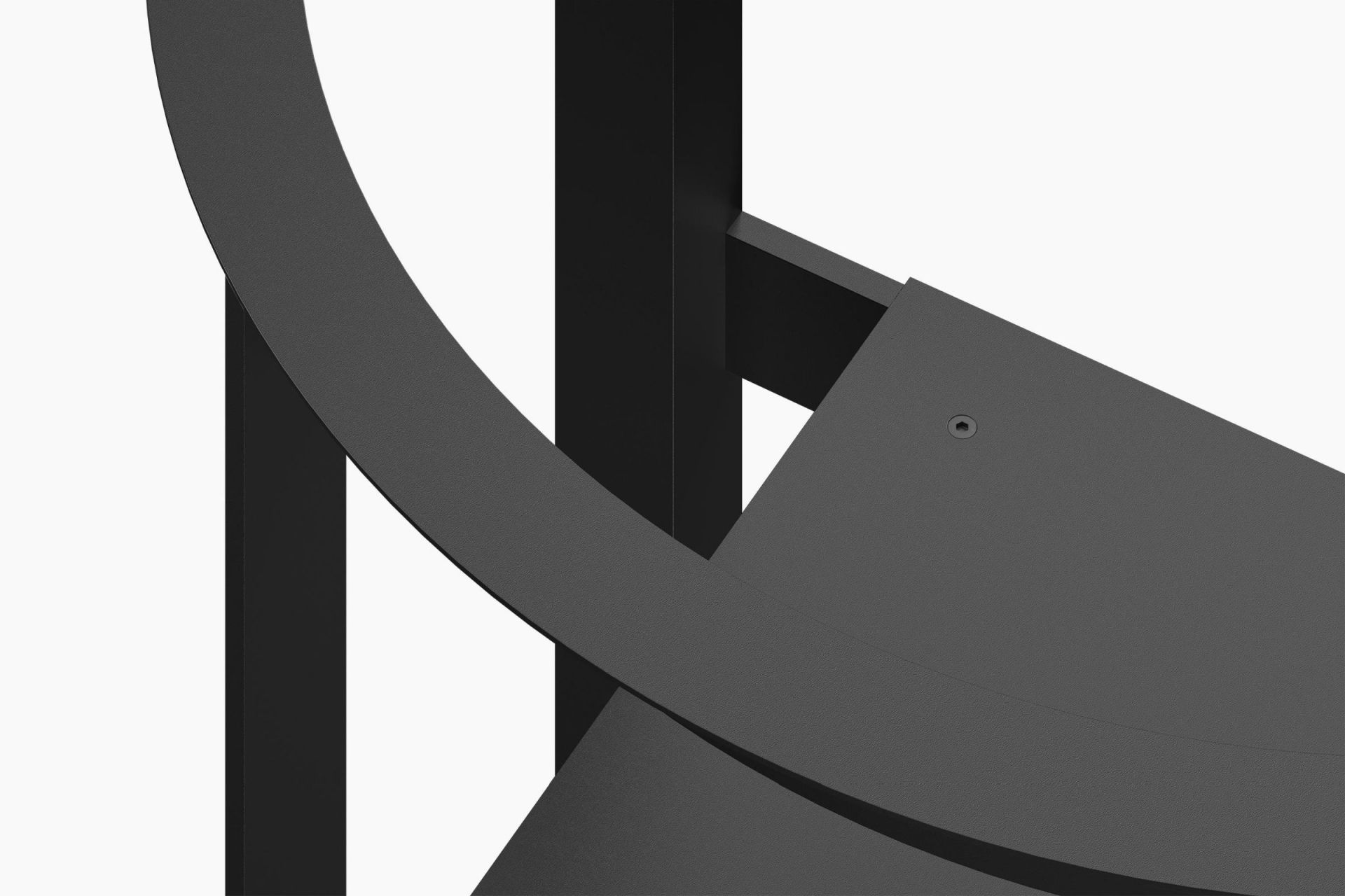 Detailaufnahme des New Tendency Throne Stuhls in Schwarz, modernes Möbeldesign für stilvolles Wohnen.