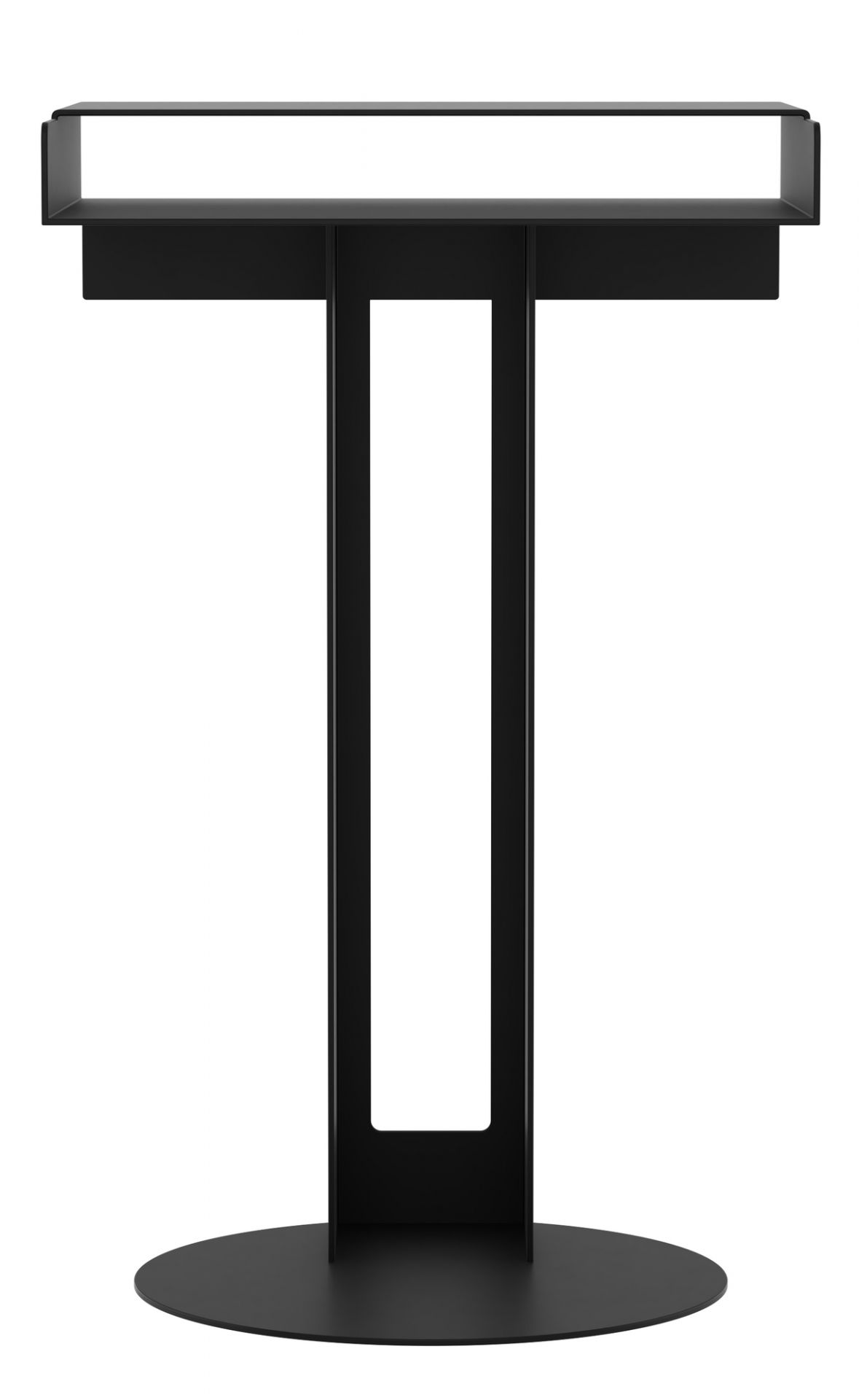 Schwarzer Meta Side Table Beistelltisch von New Tendency, moderner Nachttisch mit minimalistischem Design.