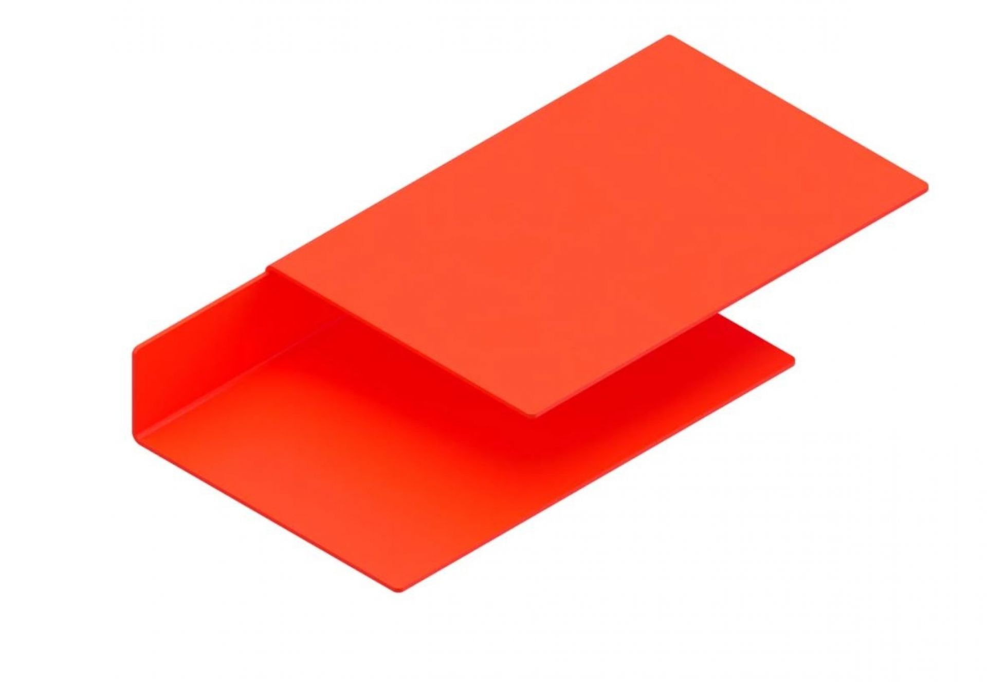 Helles, orangefarbenes Float Shelf Wandregal von New Tendency, modernes Design für die Wandmontage.