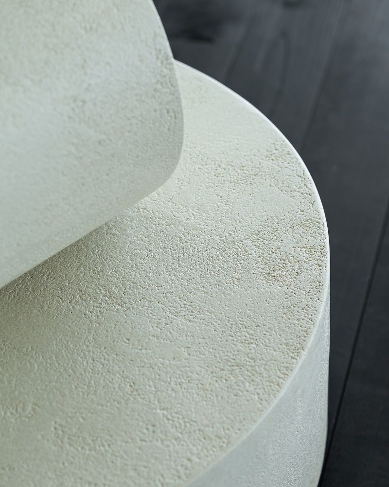 Elements Couchtisch Microcement Off White Rund Ethnicraft