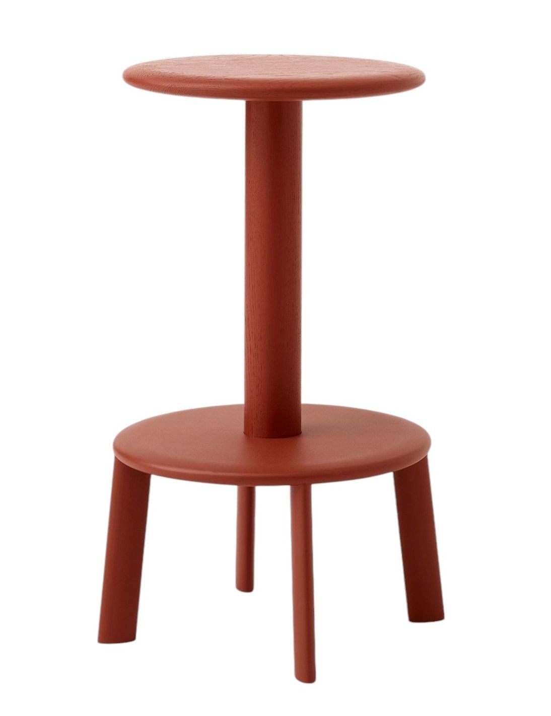 Massif AV39 Hocker von AndTradition: Moderner, brauner Barhocker aus Holz mit drei Beinen.