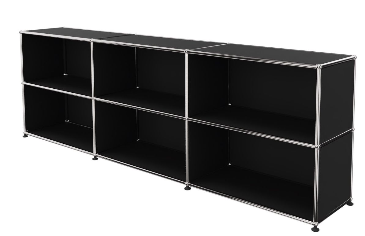 USM Haller Regal Offen breit Graphitschwarz - FAST DELIVERY