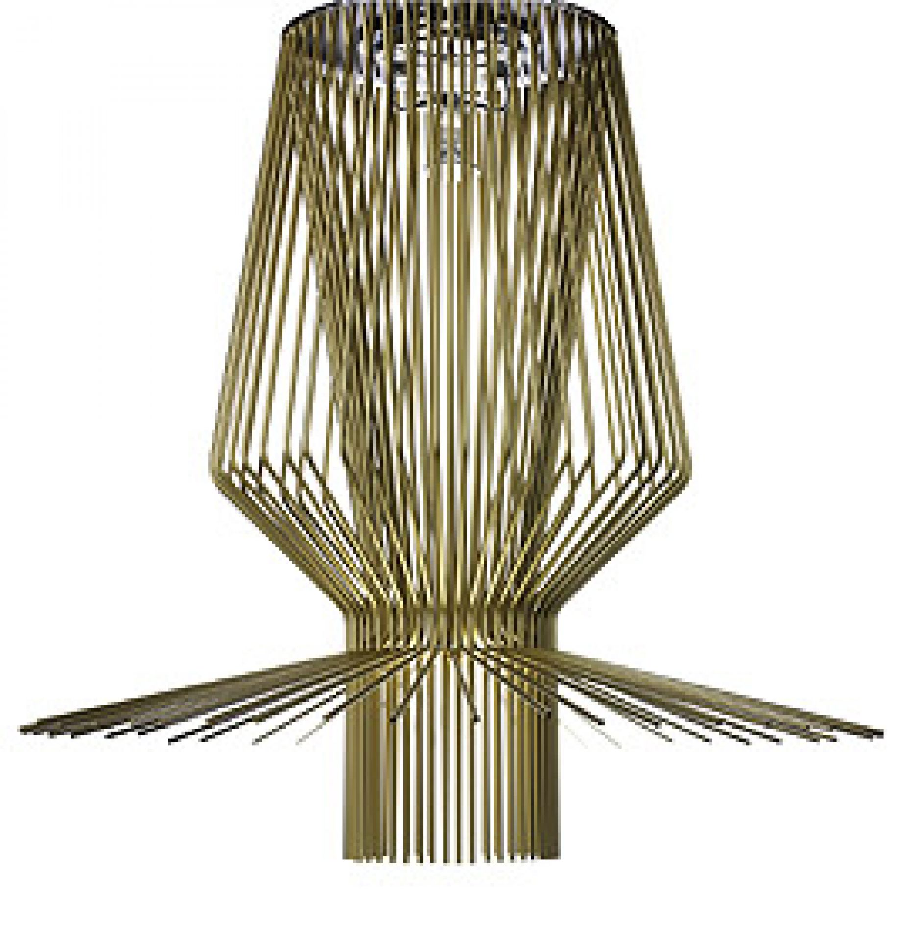 Goldene Allegro Deckenleuchte von Foscarini: Moderne Designerlampe mit filigranem, skulpturalem Design.