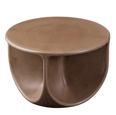 Runder Pinto Couchtisch in Stracciatella-Optik. Moderner Beistelltisch für Wohnzimmer und Lounge-Bereiche.