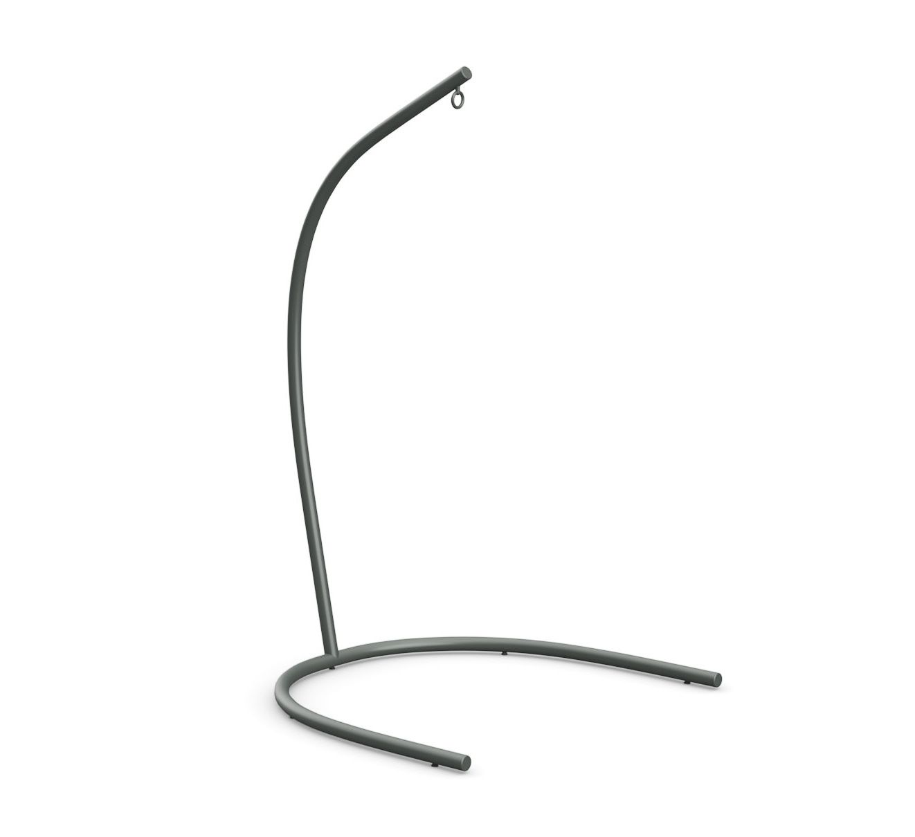 Dedon Kida Hängesessel Standfuß: Grauer, gebogener Metallrahmen für Hängesessel, geeignet für den Innen- und Außenbereich.