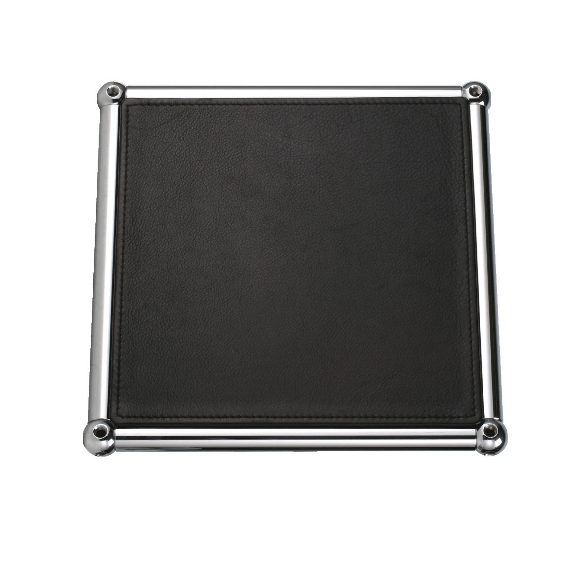 Lichtgraue Lederauflage für USM Haller Ecke, 25x17,5 cm. Hochwertige Ledermatte für modulare Möbel.