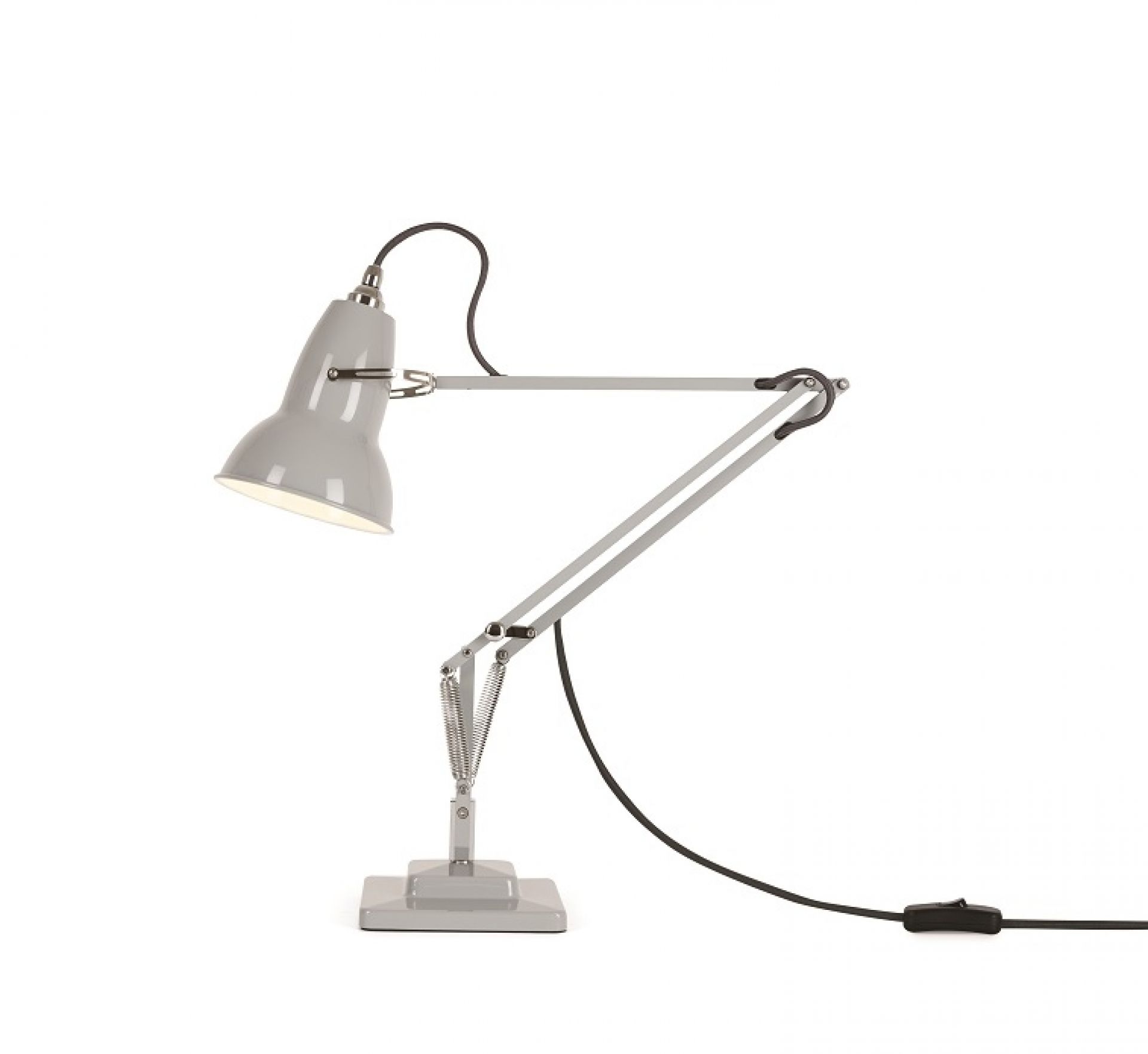 Anglepoise Original 1227 Tischleuchte in Taubengrau, flexible Schreibtischlampe für Büro und Zuhause.