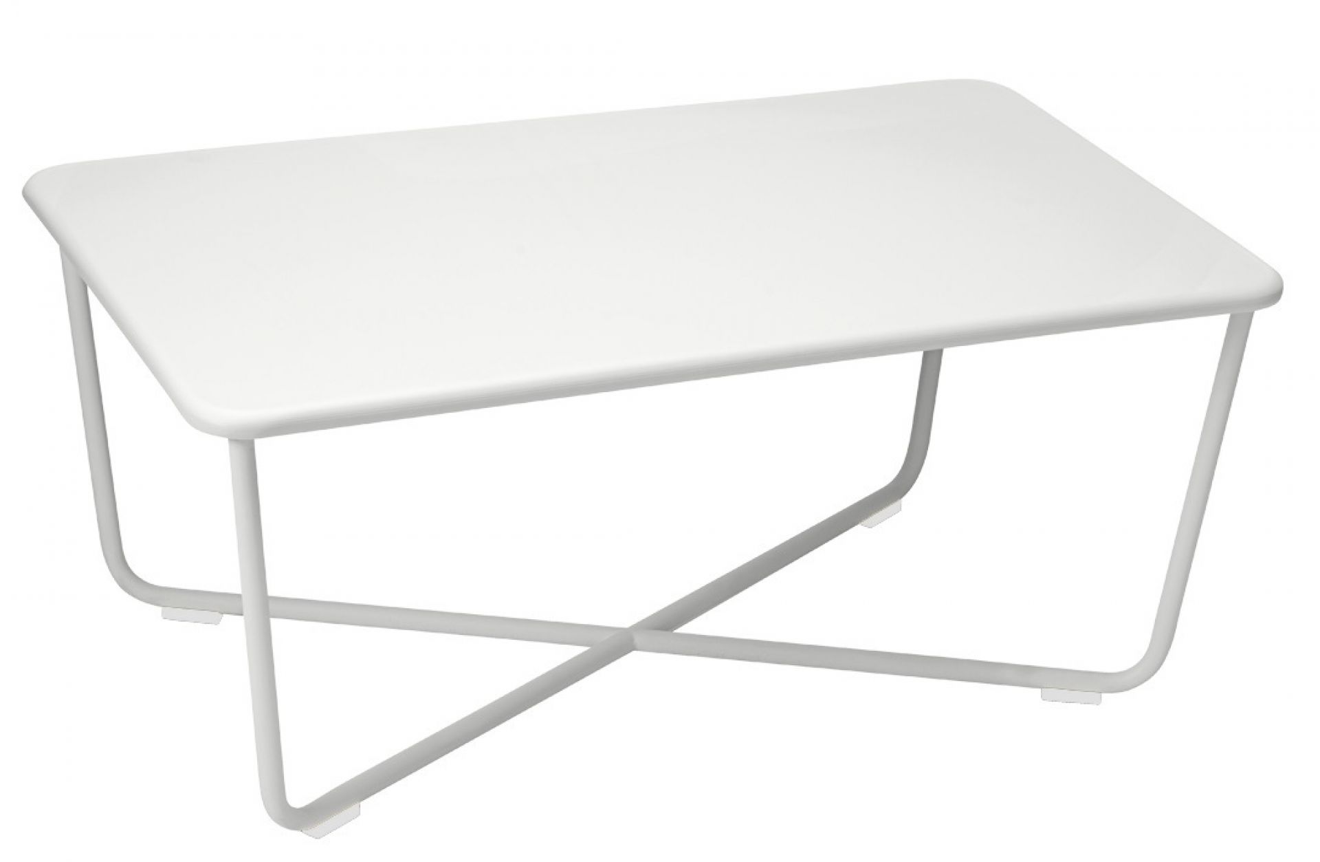 Weißer Croisette Outdoor Low Table von Fermob: Moderner, rechteckiger Couchtisch für Garten und Terrasse.