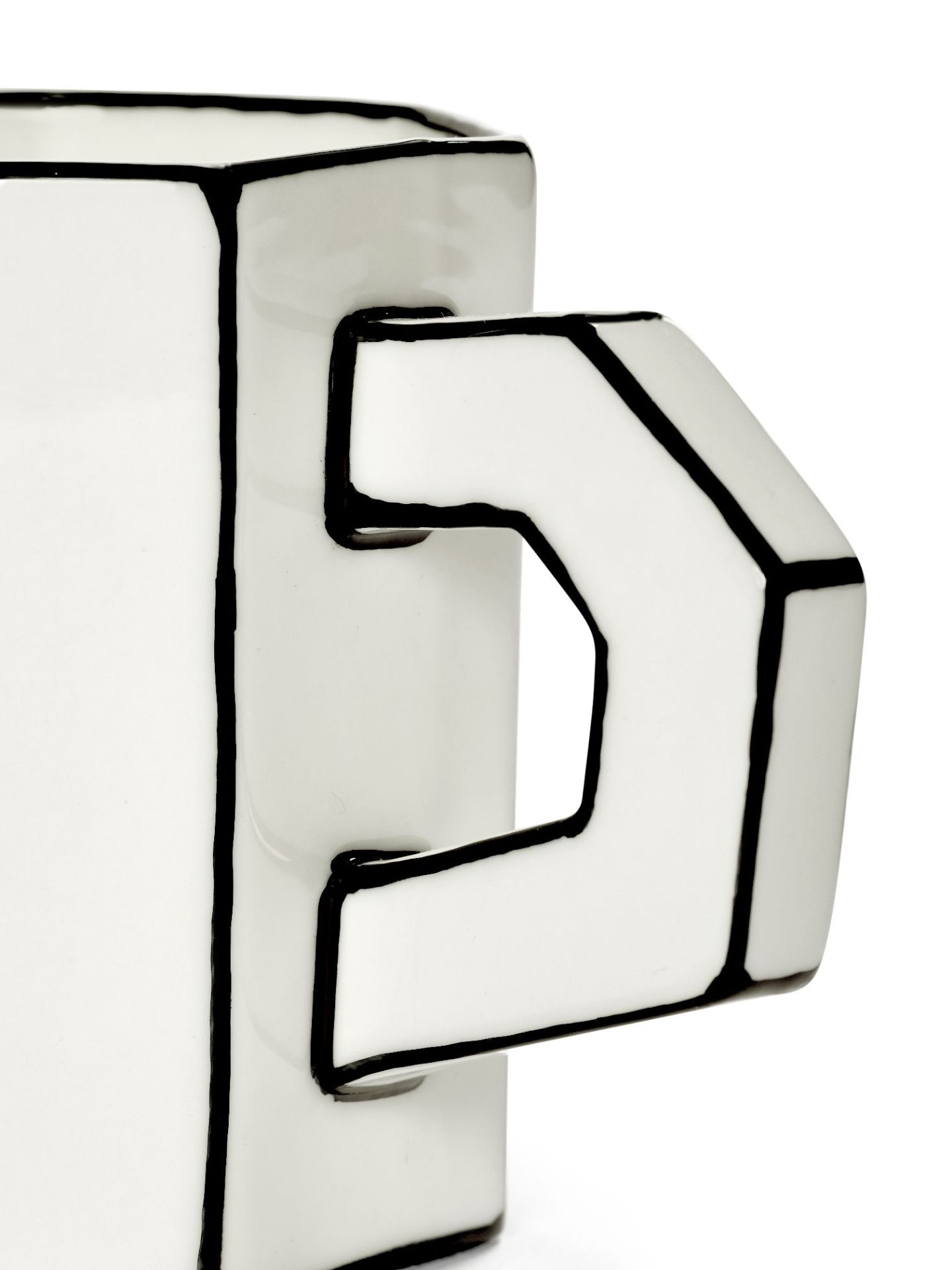 Teetasse Weiß/Schwarz Carte Blanche Serax  