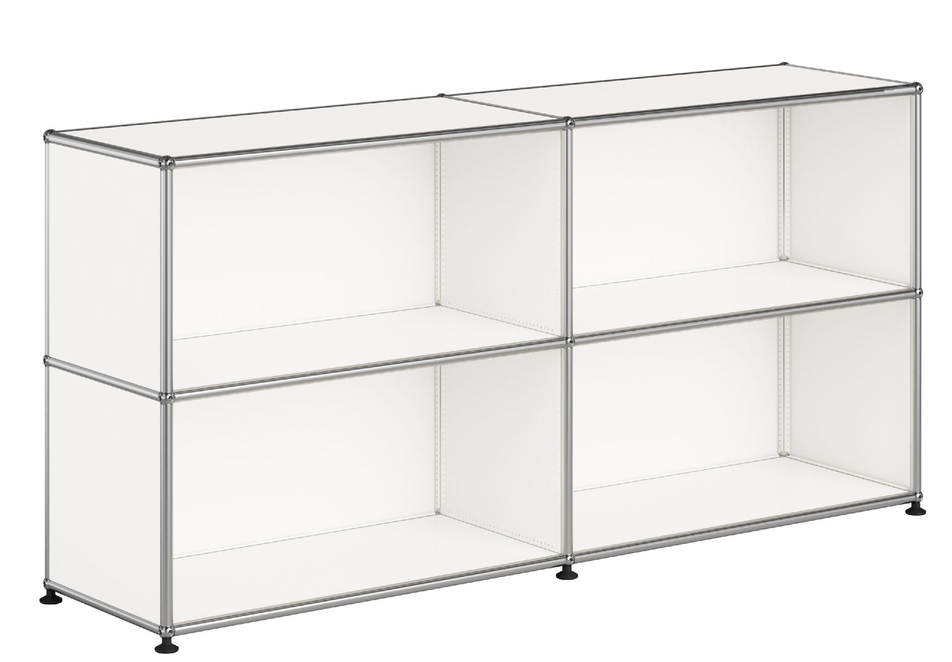 USM Haller Sideboard M67 offen mit vier Fächern Reinweiss