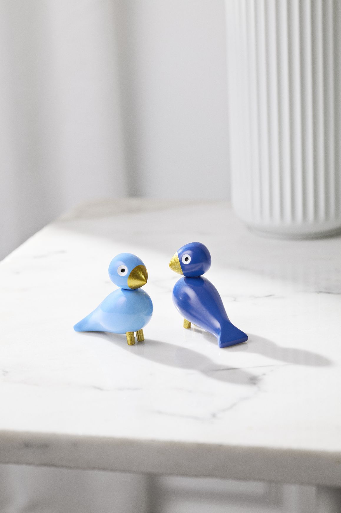 Wintervögel Liliput blau/hellblau Set Kay Bojesen