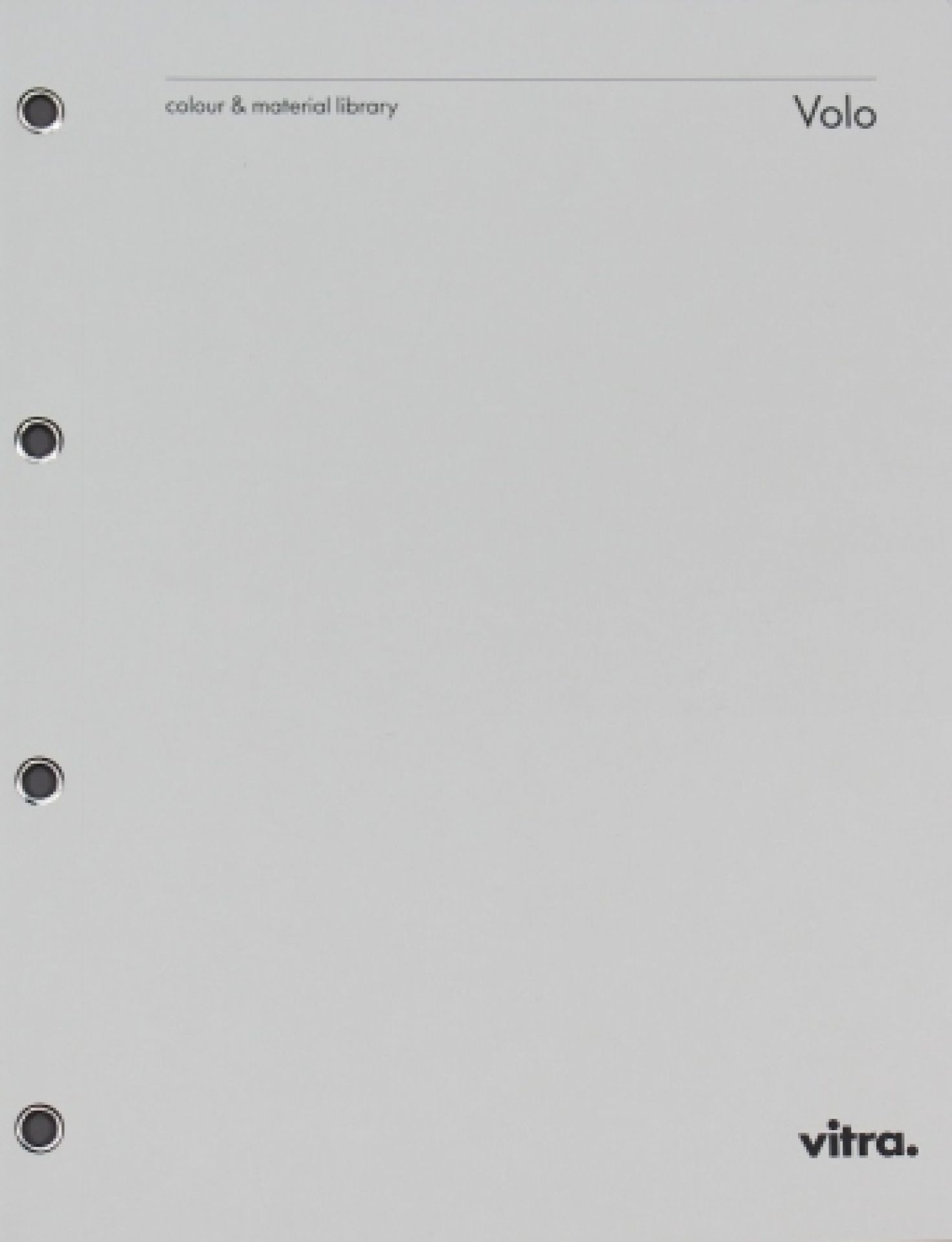Stoffmusterkarte Volo von Vitra: Graue Stoffmuster zur Ansicht und Auswahl für Möbelstoffe.