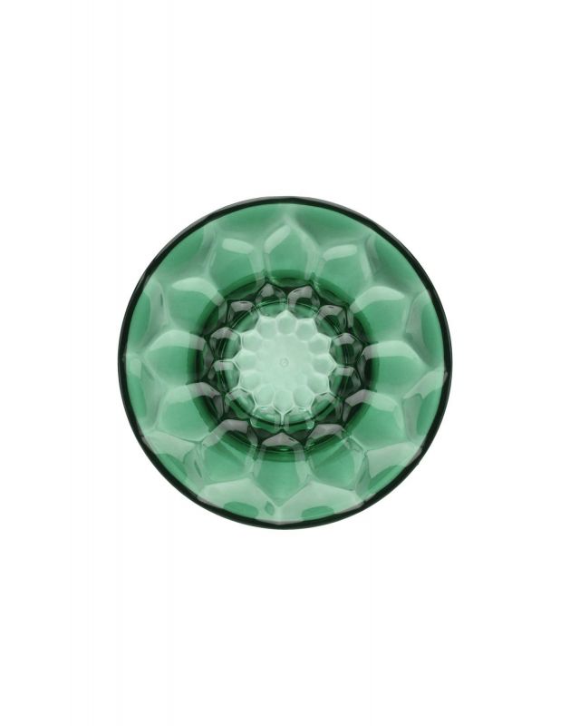 Grüner Jellies Garderobenhaken von Kartell, mittelgroß, mit dekorativem, facettiertem Design für stilvolle Wandaufbewahrung.