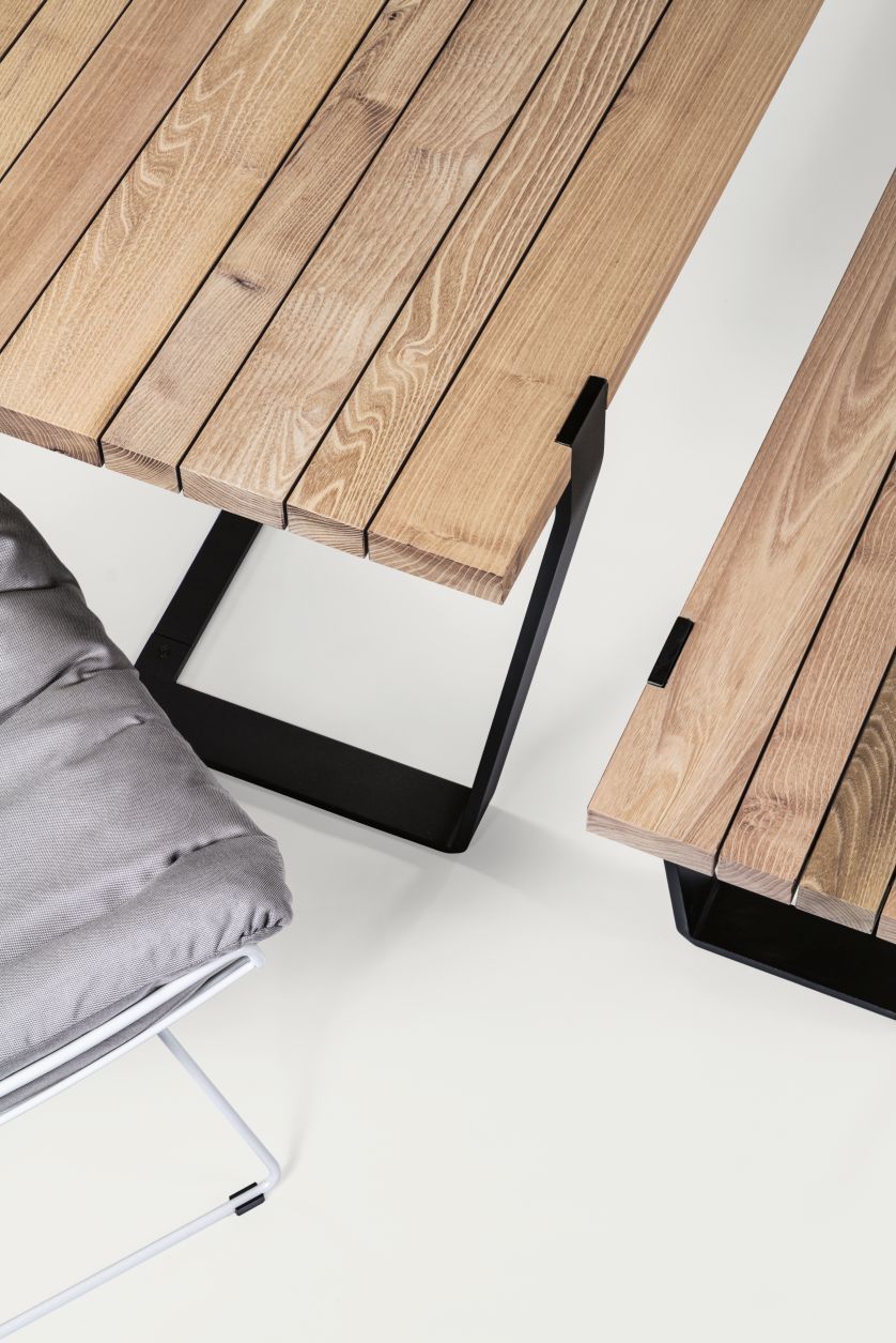 BB 12 Clamp Outdoor Bank Akazie gebürstet geölt Janua 