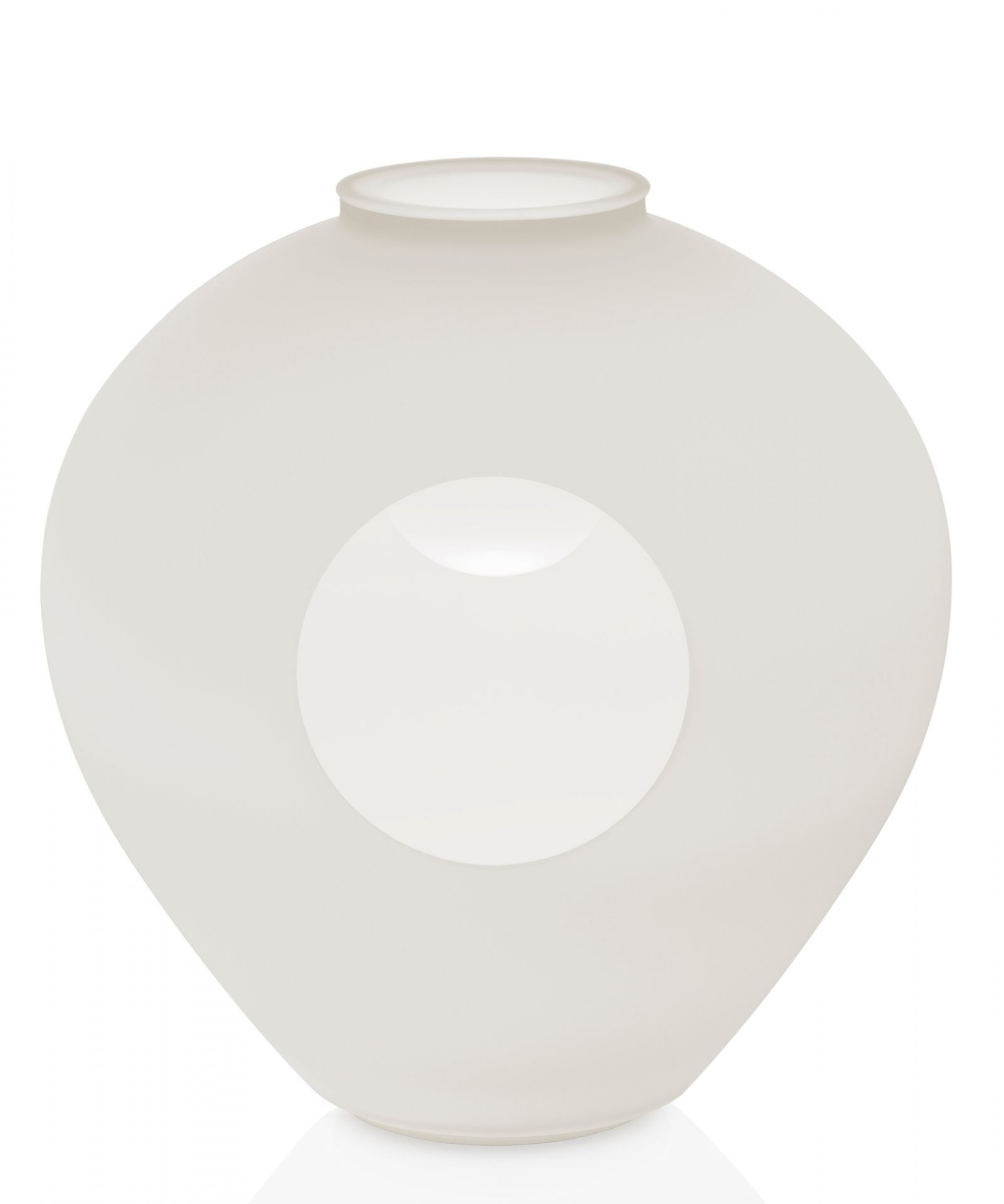 Weiße Madre Tischleuchte von Foscarini, modernes Design mit runder Form und Lichteffekt.