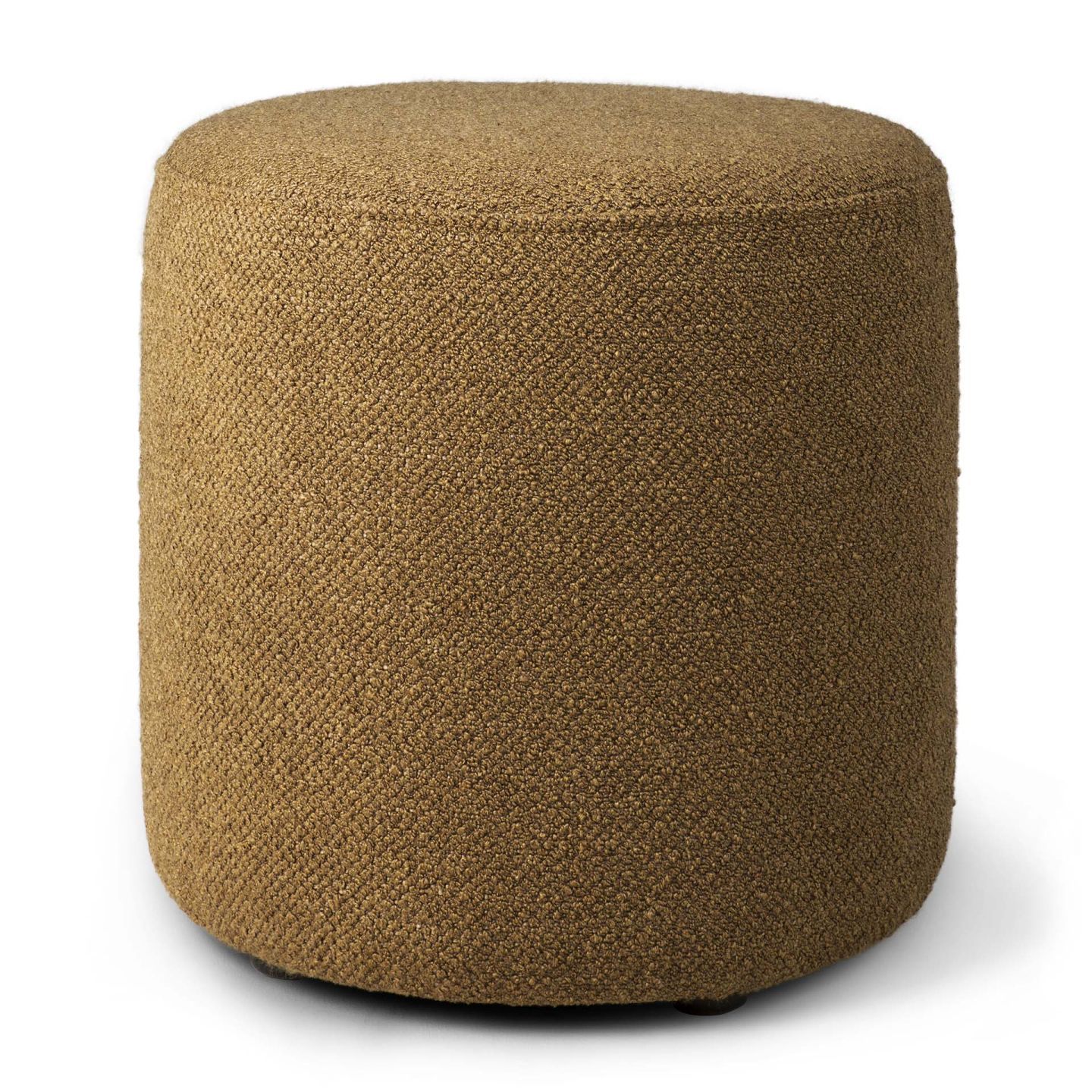 Barrow Sitzhocker in Ingwer Farbe von Ethnicraft, runder Hocker mit Textur.