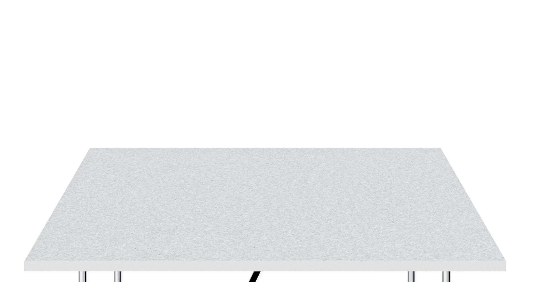 Detailansicht der hellgrauen Eiermann Tischplatte mit Kvadrat-Oberfläche von Richard Lampert.