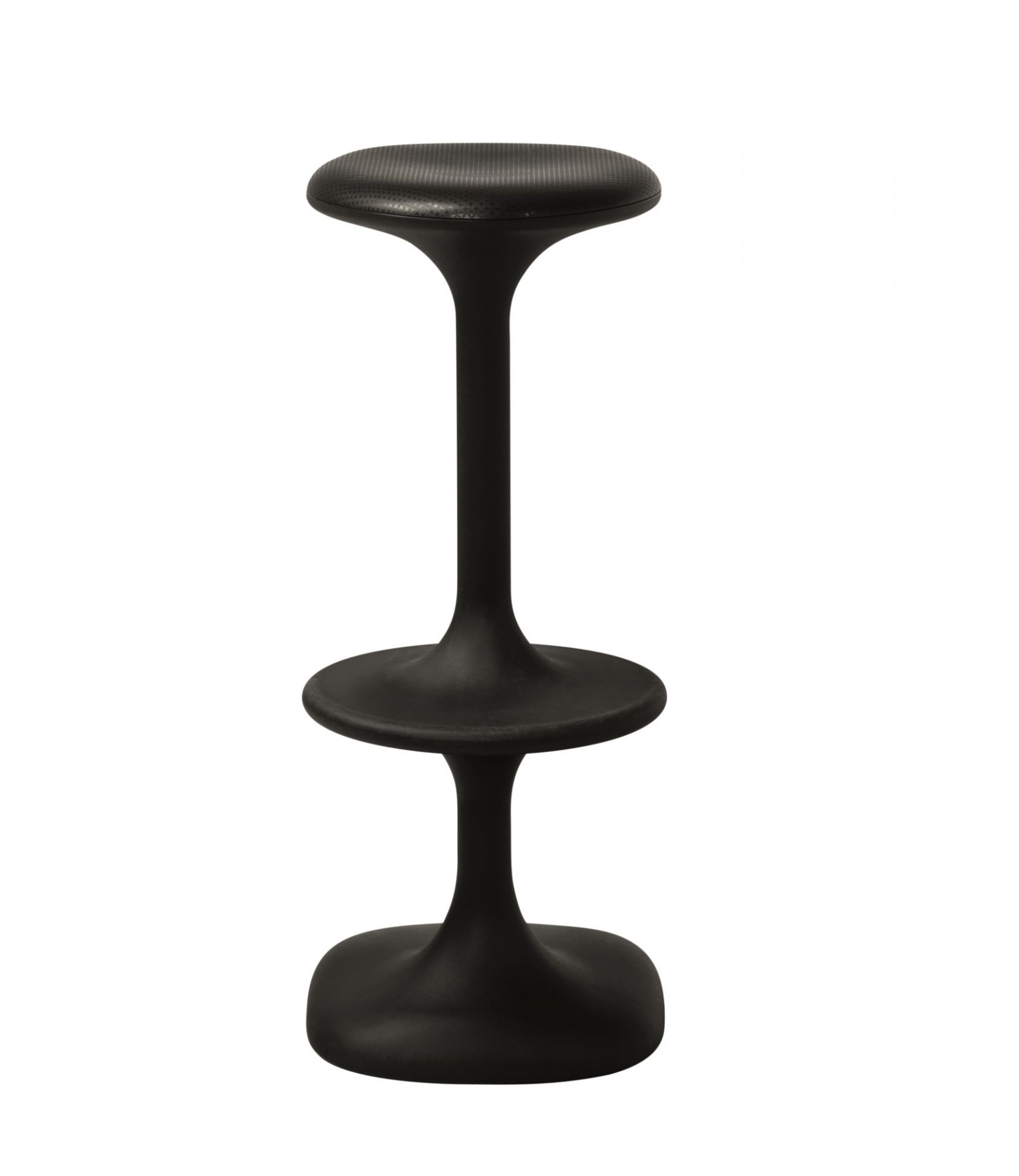 Schwarzer Kant Barhocker von Casamania Horm für den Außenbereich, modernes Design mit Fußstütze.