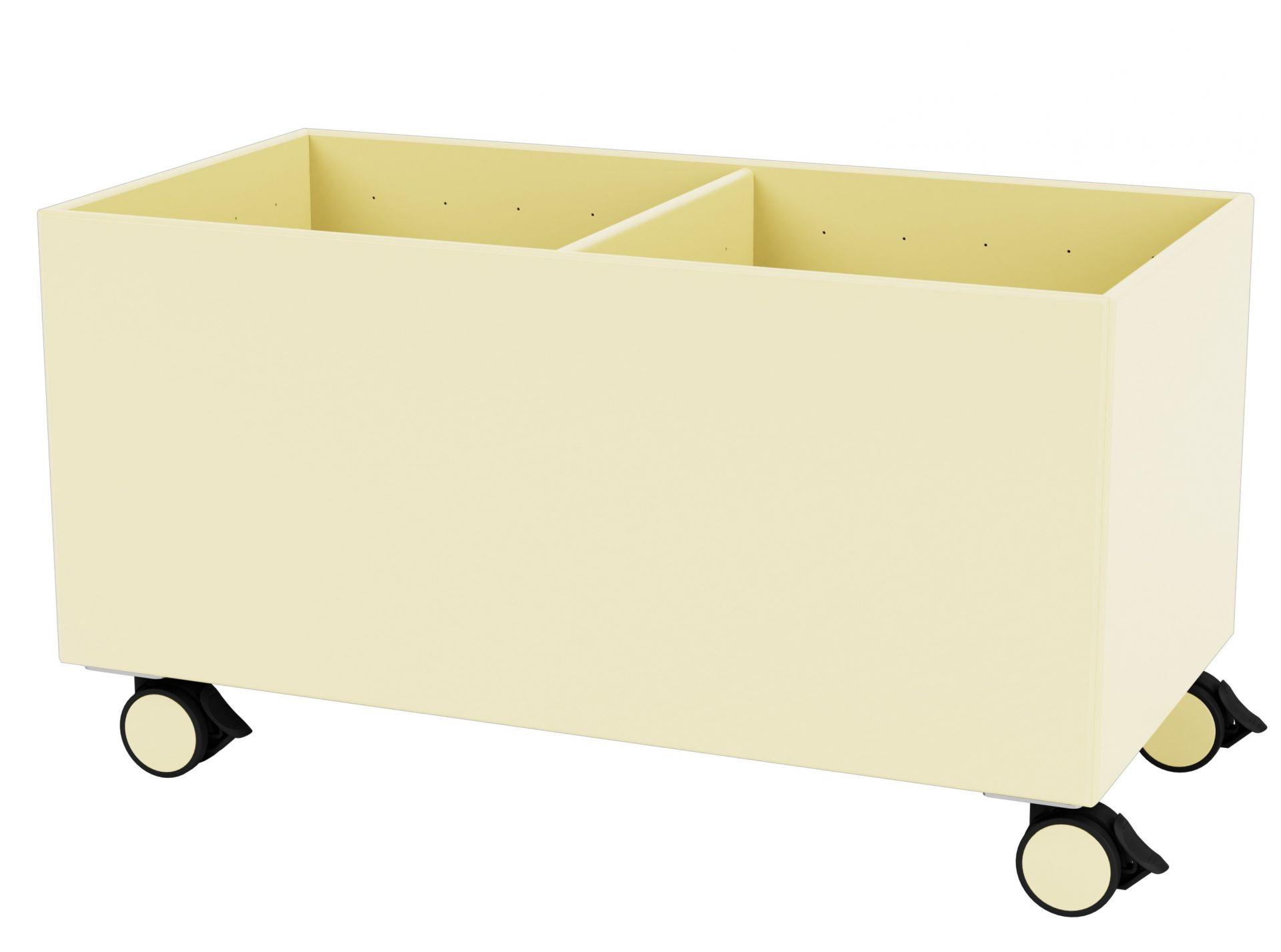 Colour Box Aufbewahrungsbox auf Rollen in Camomile Farbe, praktisches Möbelstück für Kinderzimmer und Büro.