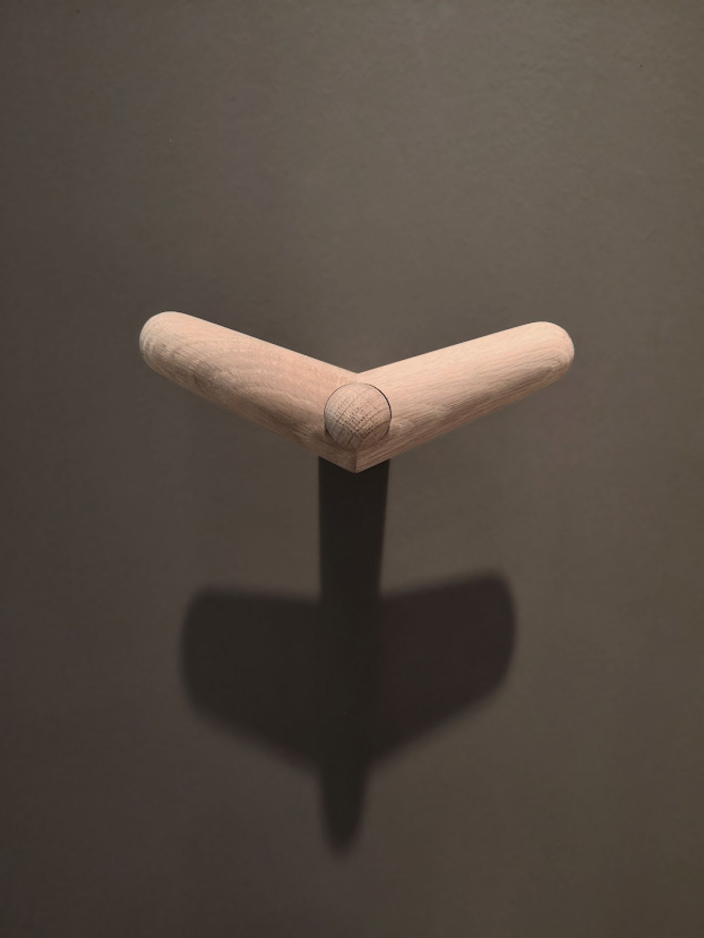 Tail Wing Haken Small Schwarz Lackierte Birke Woud EINZELSTÜCK