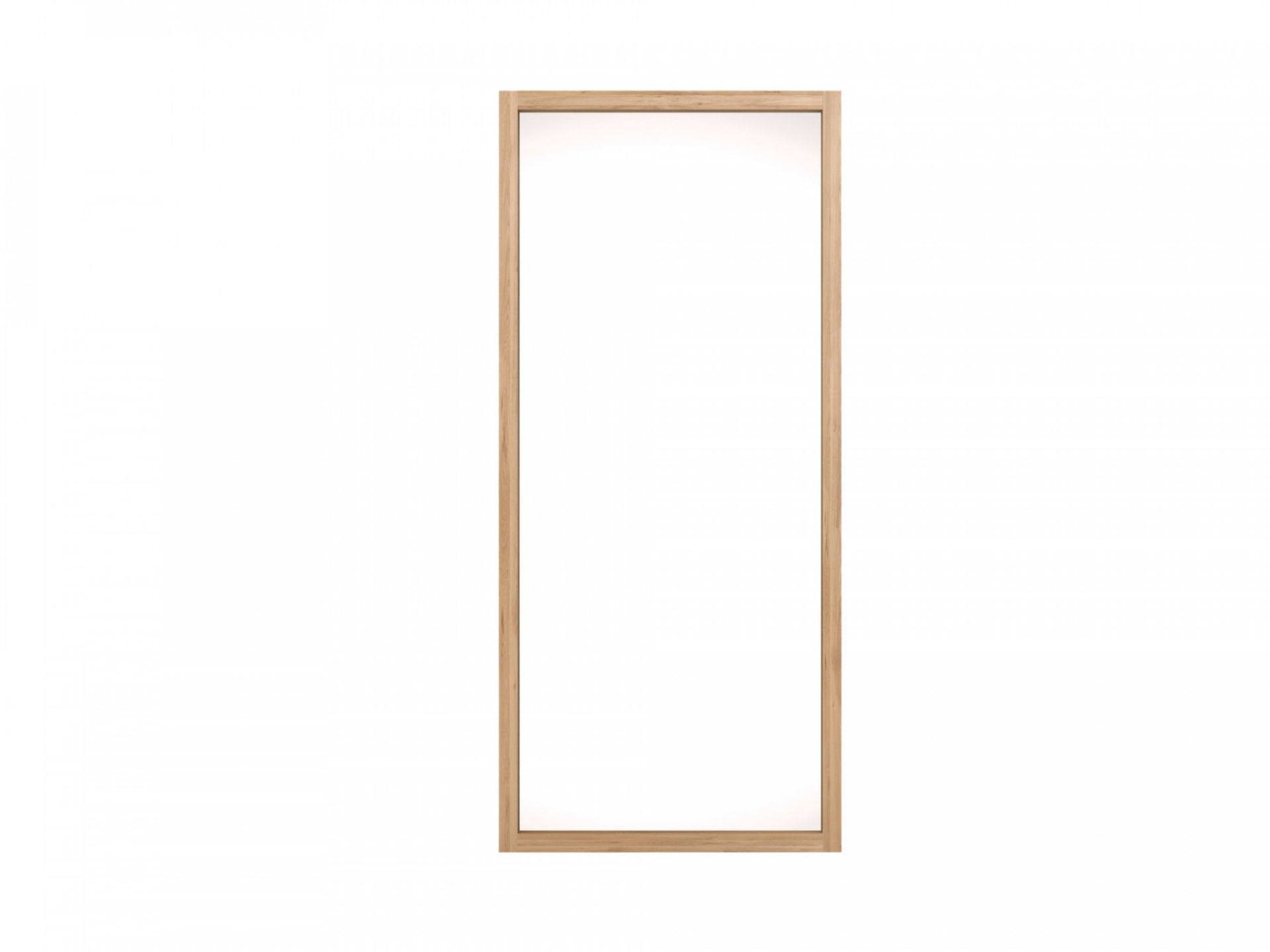 Ethnicraft Spiegel mit hellem Eichenrahmen. Moderner Wandspiegel für Bad, Flur oder Wohnzimmer.