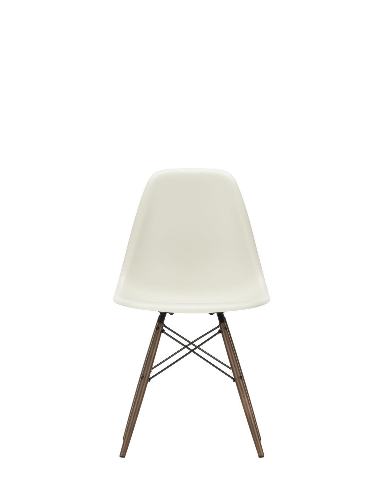 Eames Plastic Side Chair DSW Stuhl Vitra Ahorn dunkel-Weiss