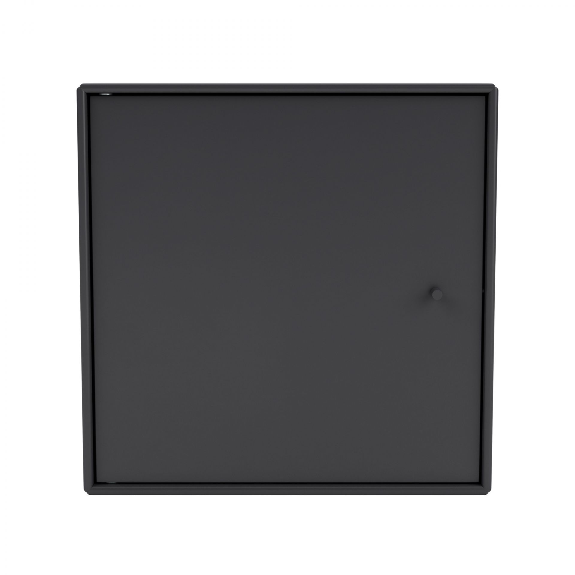 Schwarzes Montana Mini Modul mit Tür, modernes Design für stilvolle Aufbewahrung im Wohnbereich.