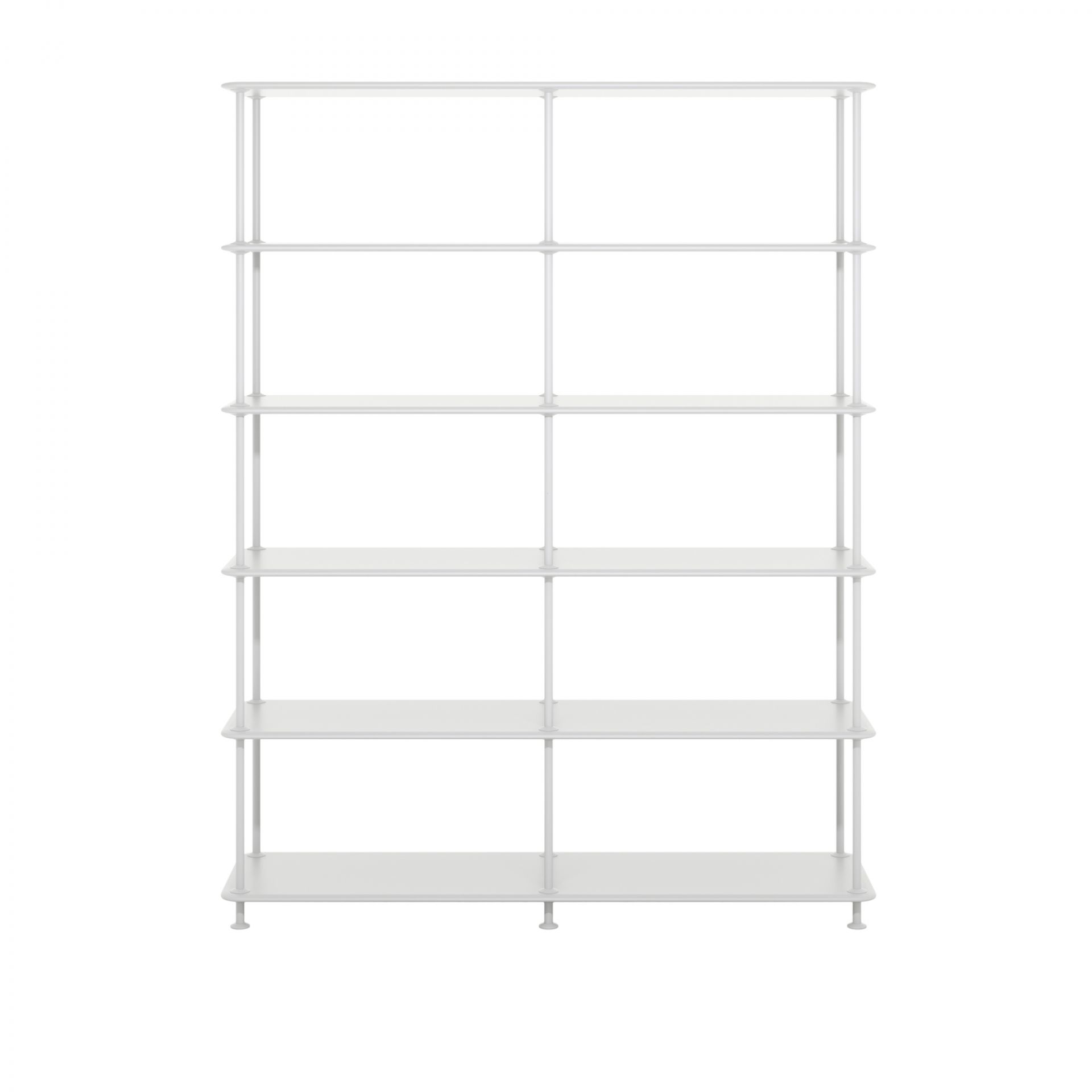 Montana Free Regal in New White: Modernes, modulares Regalsystem für Wohnzimmer und Büro.