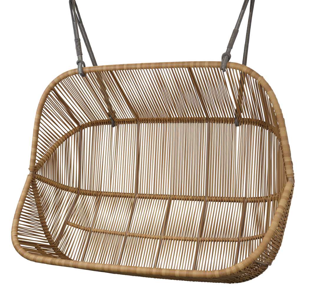Hive Hängesofa: Cane-Line Outdoor Hängesessel für zwei Personen aus Rattan, Detailansicht.