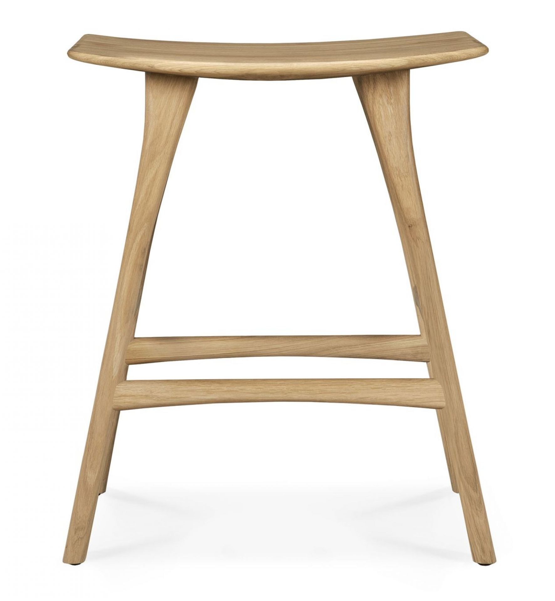 Osso Tresenhocker aus Eiche von Ethnicraft, minimalistischer Barhocker aus hellem Holz für die moderne Küche.