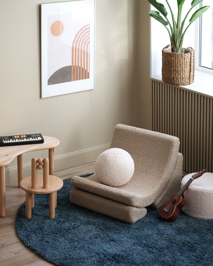 Mond Kindersessel Teddystoff Wigiwama