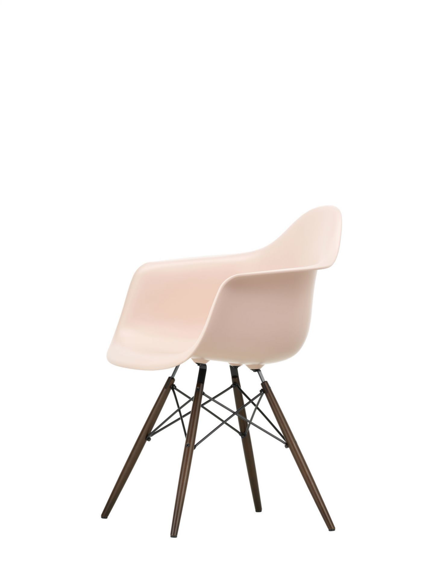 Eames Plastic Arm Chair DAW Stuhl Vitra Ahorn gelblich - Weiss