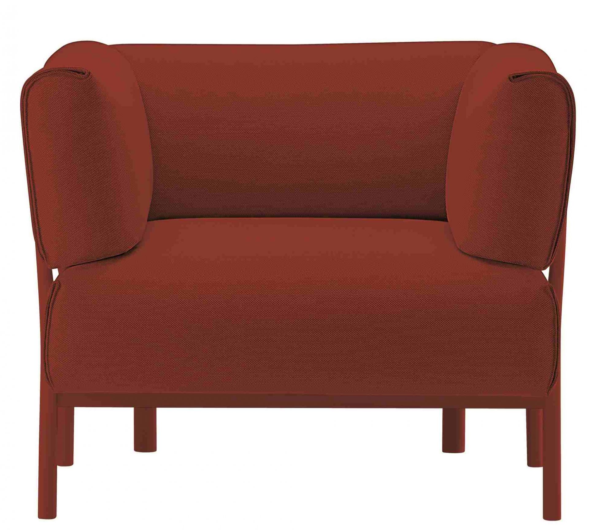 Eleven Sessel in Rot von Alias: Moderner Polstersessel mit Armlehnen für Wohnzimmer und Büro.