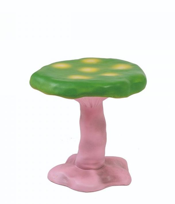 Grüner Amanita Hocker von Seletti, Pilz-Design Sitzmöbel für Kinder und Erwachsene.