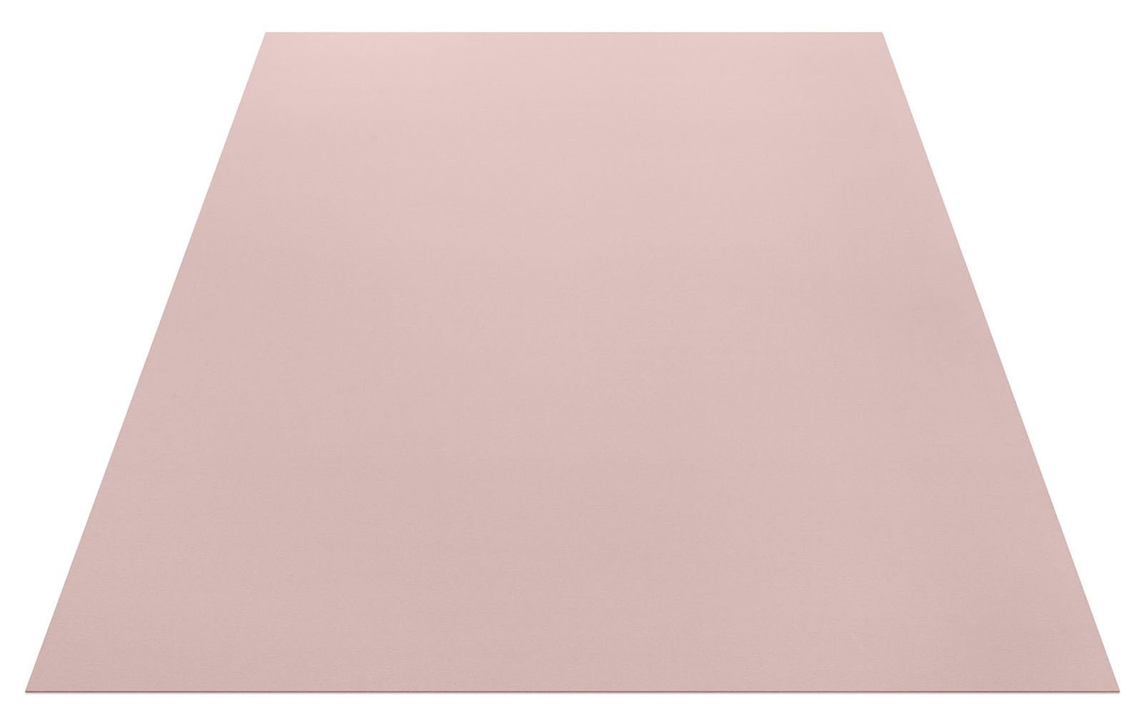 Rechteckiger, puderfarbener Teppich (140x200 cm) von Hey Sign, einfarbig und schlicht für Wohnzimmer und Schlafzimmer.