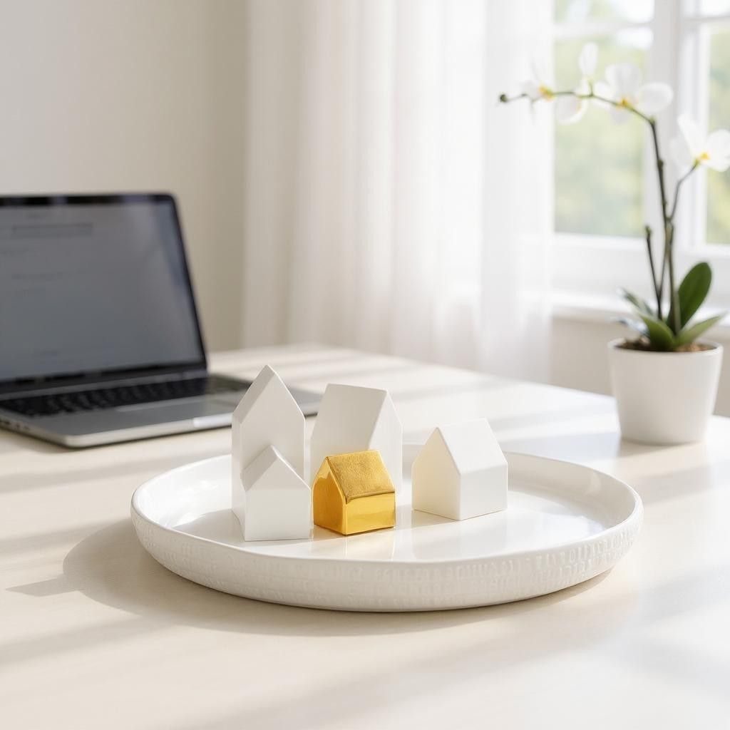 Porzellangeschichten Teller Häuser Räder 