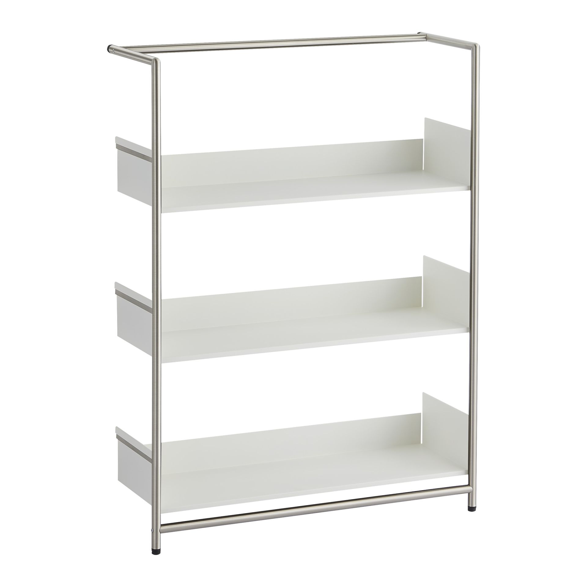 Pool 110 Anlehnregal Mox Gestell chrom matt Tablaren weiß