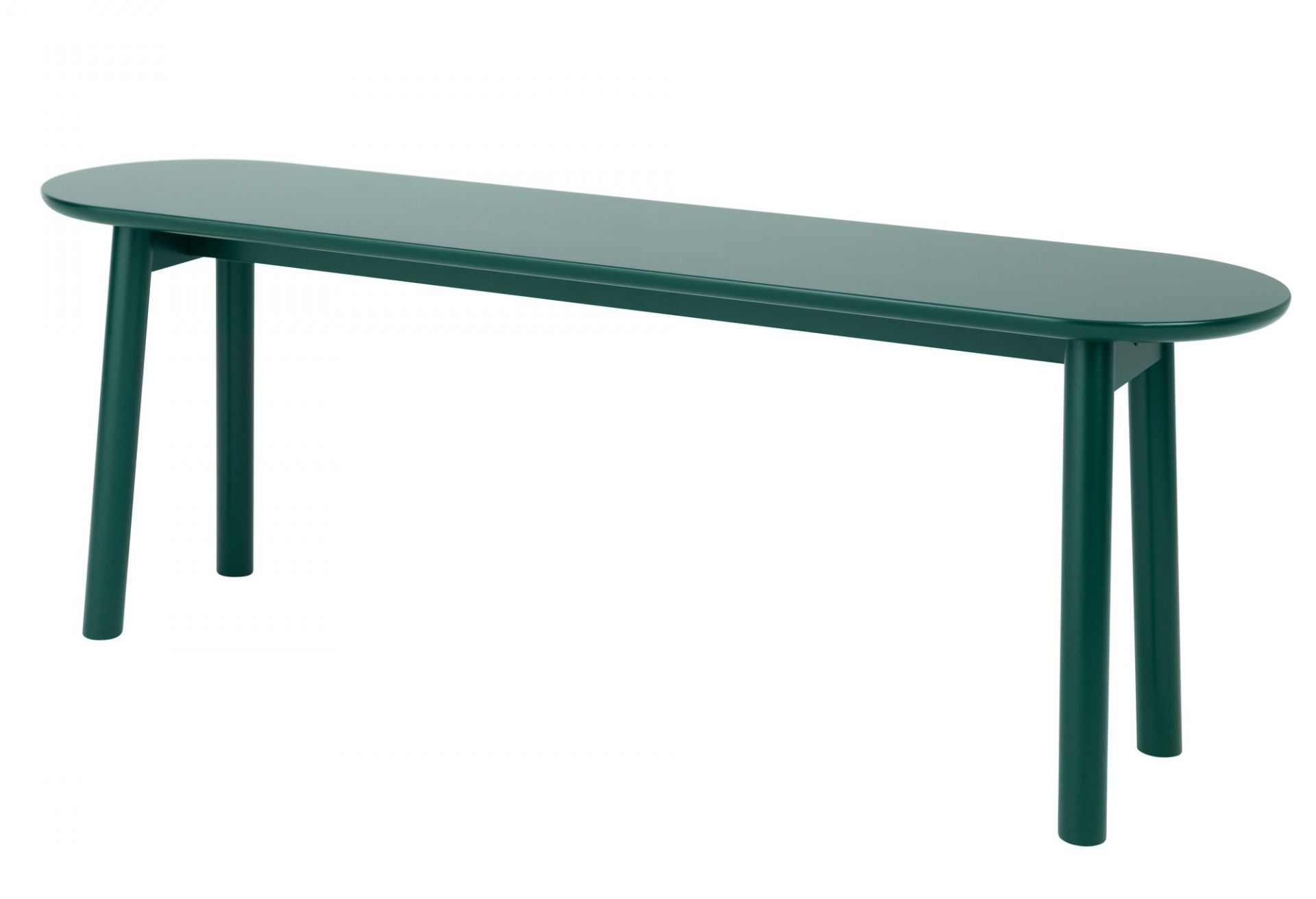 Grüne Mala Sitzbank von Schönbuch, 120 cm breit, modernes Design für Flur und Wohnbereich.