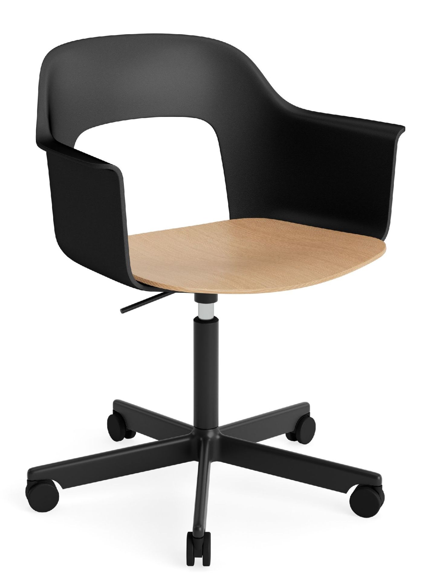 Layout Armchair 242 Armlehnstuhl 4-Sternfuß Gasfeder mit Drehfunktion Hay