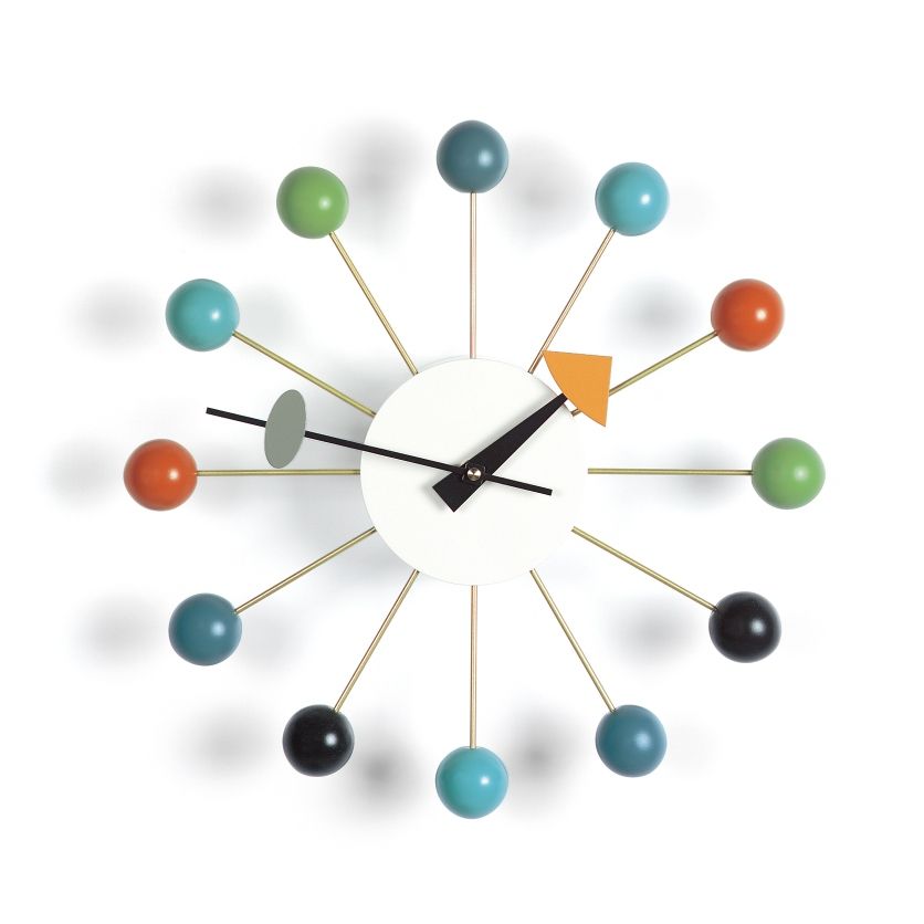 Ball Clock Wanduhr - mehrfarbig Vitra EINZELSTÜCK