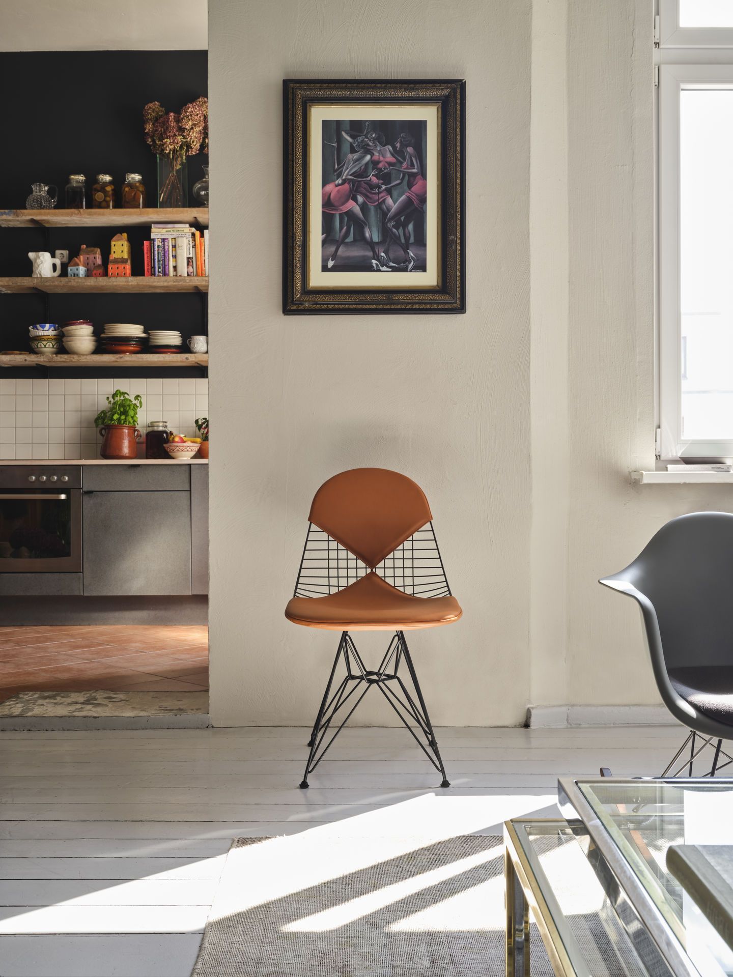 DKR-2 Wire Chair Stuhl mit Sitz und Rückenpolster Vitra