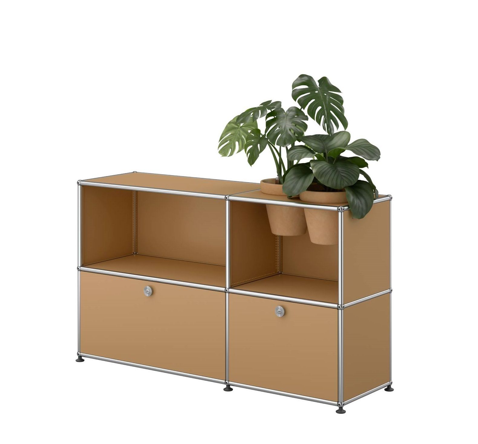 USM Haller Sideboard mit Klapptüren und Pflanzeneinsatz Beige - QUICK SHIP